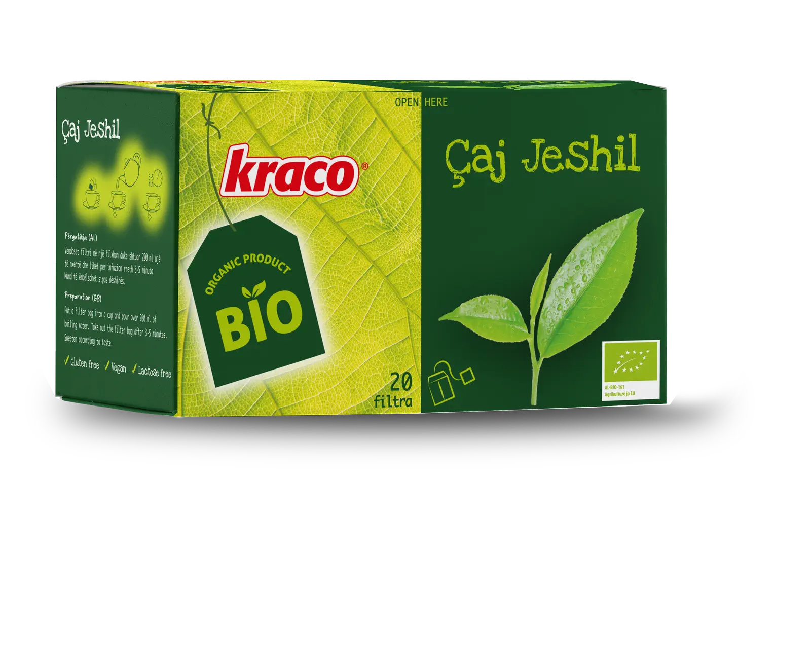 Kraco, Çaj organik, i Gjelbër